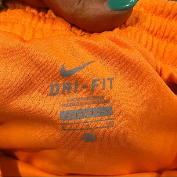 Nike Dri-Fit Running Shorts High-Rise Elastic Waist Pull-O Blue Orange Size S - Picture 2 of 4